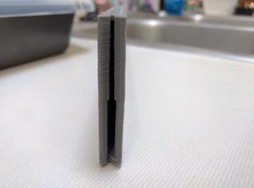 The blade fits tight the custom opening.