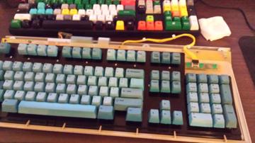 The keyboard with the case removed.