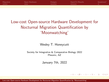 Title slide of my SICB 2022 Seminar