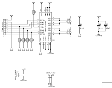 TB6612FNG motor control board schematics
